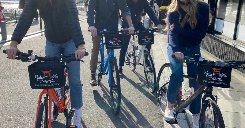 京都：午後の竹林とモンキーパークサイクリングツアー